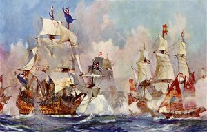 Prins George vid slaget vid Malaga, 1704