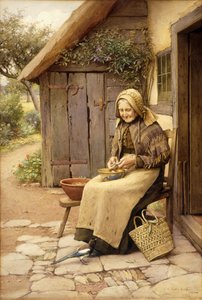 En finfjädrad vän (w/c på papper) av Charles Edward Wilson