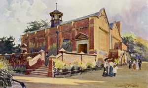 London Zoo: Ape House (färg litho)