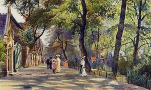London Zoo: Parrot and Elephant Houses (färg litho)