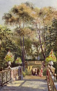 London Zoo: Tunnel, från Canal Bridge (färg litho) av Charles Edwin Flower