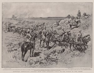 Haubits ammunitionskolonner med Lord Roberts styrka på frontens marsch