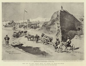 Klyftan i kinesiska muren i Shan-Hai-Kwan av Charles Edwin Fripp