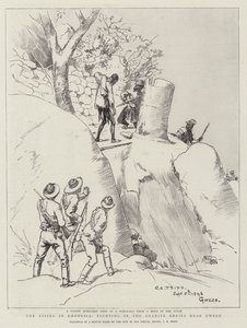 Upproret i Rhodesia, slåss i granitkopjes nära Gwelo av Charles Edwin Fripp