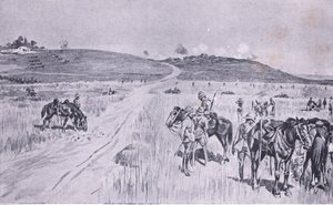 The relief of Vryheid, från After Pretoria: The Guerilla War publicerad av Harmsworth Bros Limited, 1901 av Charles Edwin Fripp