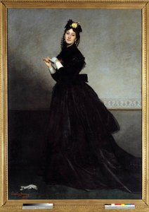 The Lady in the Glove-målning av Emile Auguste Carolus Duran (1837-1917) 1869 Sön. 2,28 x 1,64 m Paris, Musee d