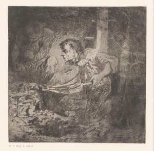 Smed med bälg av Charles Emile Jacque (attributed to)