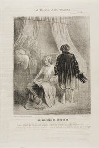 En anhängare av Broussais (skylt 7) av Charles Emile Jacque