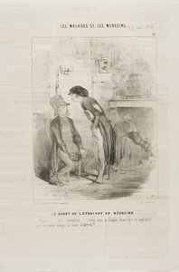 En medicinstudent som börjar (skylt 12) av Charles Emile Jacque