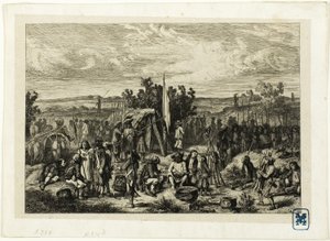 Ett royalistiskt läger av Charles Emile Jacque