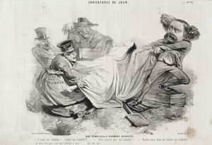 En intensivt omtvistad ung kvinna av Charles Emile Jacque