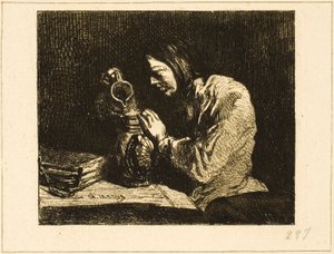 Byst av en man av Charles Emile Jacque