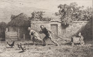 Besättning, 1865. av Charles Emile Jacque