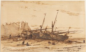 Etretat av Charles Emile Jacque
