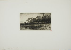 Kvällslandskap av Charles Emile Jacque