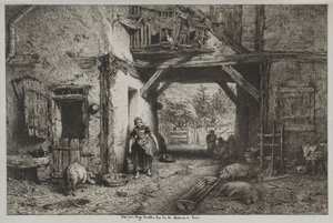 Gårdsinredning av Charles Emile Jacque