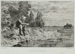 Fiske. av Charles Emile Jacque