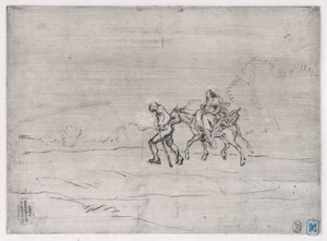 Flyg till Egypten, 1848. av Charles Emile Jacque