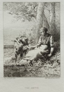 Vänskap av Charles Emile Jacque