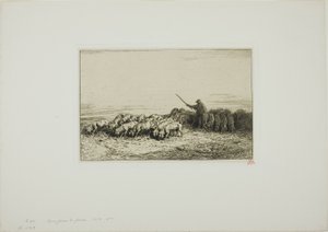 Grisflock av Charles Emile Jacque