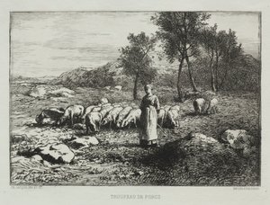 Svinhjord, 1868. av Charles Emile Jacque