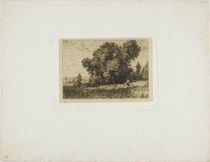 Isle of Aligre Landskap, med två kvinnor av Charles Emile Jacque