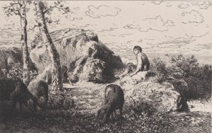 Den förlorade sonen, ca. 1868. av Charles Emile Jacque