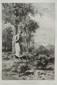Turkiets väktare. av Charles Emile Jacque