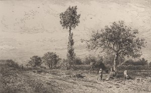 Landskap, 1864. av Charles Emile Jacque