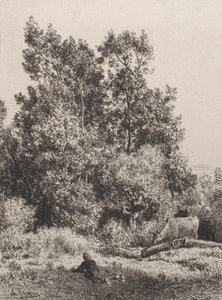 Landskap, 1864. av Charles Emile Jacque