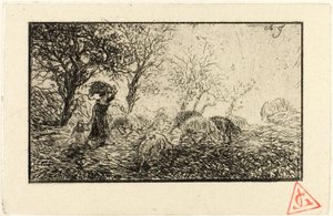 Landskap och djur av Charles Emile Jacque