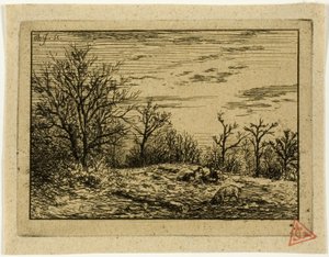 Landskap på vintern av Charles Emile Jacque