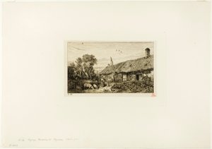 Landskap med bondehem av Charles Emile Jacque