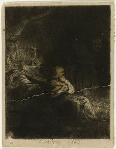 Munk vid bön av Charles Emile Jacque