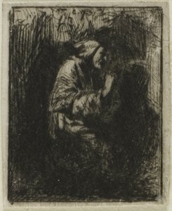 Munk vid bön av Charles Emile Jacque