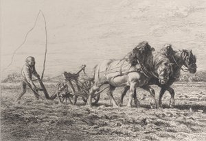 Plöjning, 1864. av Charles Emile Jacque