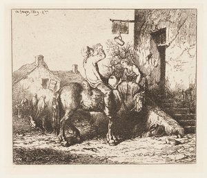 Värdshusdörr av Charles Emile Jacque