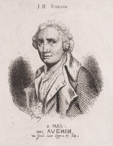 Porträtt av J.B. Greuze, 1800-talet. av Charles Emile Jacque