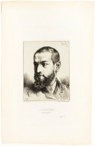 Porträtt av J.J. Guiffrey av Charles Emile Jacque