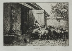 Fårfålla av Charles Emile Jacque