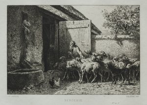 Fårfålla. av Charles Emile Jacque
