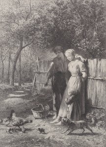 Våren 1864. av Charles Emile Jacque