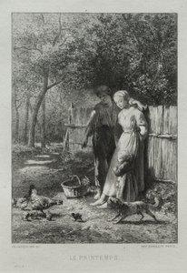 Våren. av Charles Emile Jacque