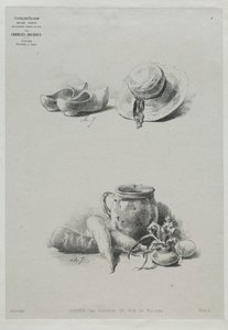 Fortfarande liv av Charles Emile Jacque