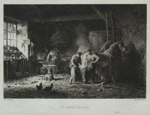 Smeden. av Charles Emile Jacque
