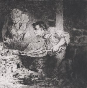 Förfalskarna, 1843. av Charles Emile Jacque