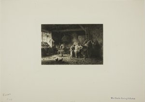 Hovslagarens butik av Charles Emile Jacque