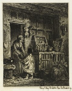 Frukthandlaren och barnet av Charles Emile Jacque