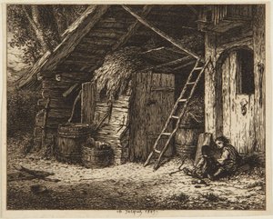 Hönskuppen - 1849 av Charles Emile Jacque