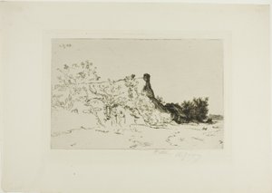 Den stora stugan med halmtak, Kercassier av Charles Emile Jacque